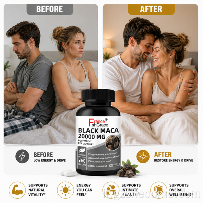 Shecome Black Maca Capsule 20000mg Pillole per l'ingrandimento del pene